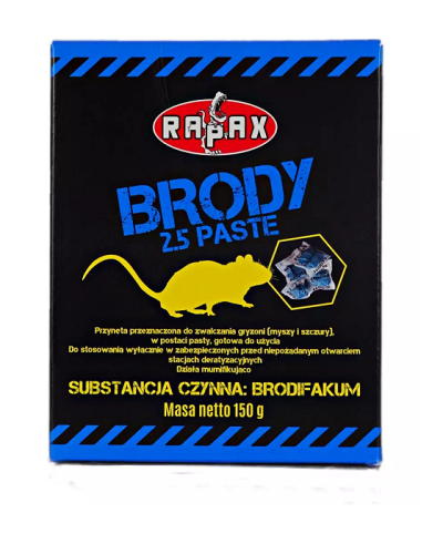 Pasta BRODY na myszy i szczury – skuteczny środek, szybkie działanie 150 g, KOLLANT S.r.l