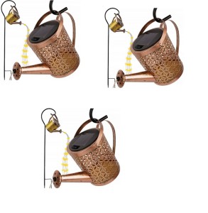 Lampa Solarna 3 sztuki Ogrodowa LED Konewka Efekt Lejącej Wody Czujnik Zmierzchu 82 cm 