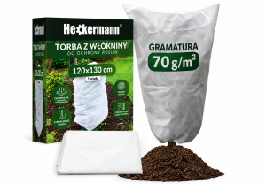 Kaptur ochronny zimowy na rośliny 120 × 130 cm 70gm2  – agrowłóknina, osłona przed mrozem i wiatrem 