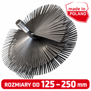 Szczotka Kominiarska do Czyszczenia Komina drut płaski od fi 125 mm Wycior Kominowy